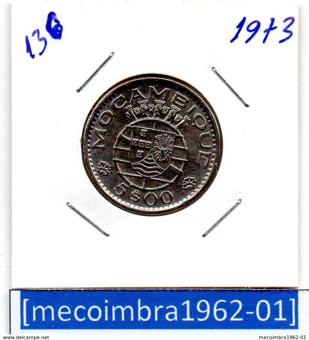 [*136*] - Ex/Colonia Moçambique Portugues 5 Escudos 1973 - Colonia - Mozambique