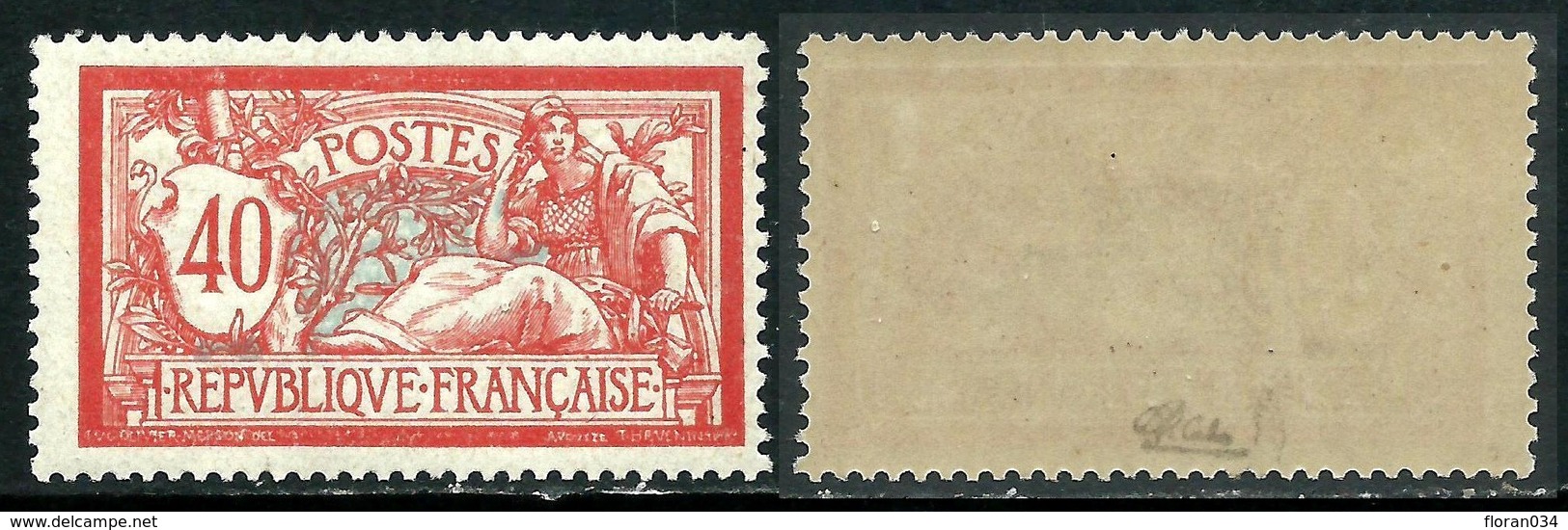 France N° 119 Neuf ** Signé Calves - 1er Choix Cote 65 Euros - 1900-27 Merson