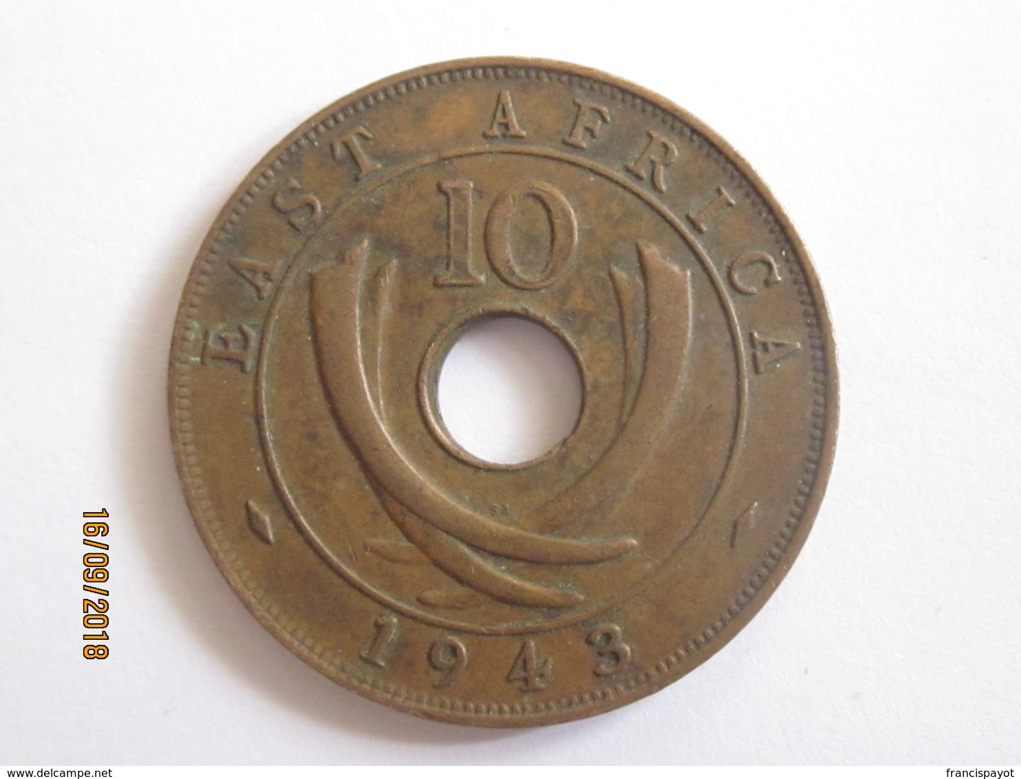 British East Africa: 10 Cents 1943 - British Colony