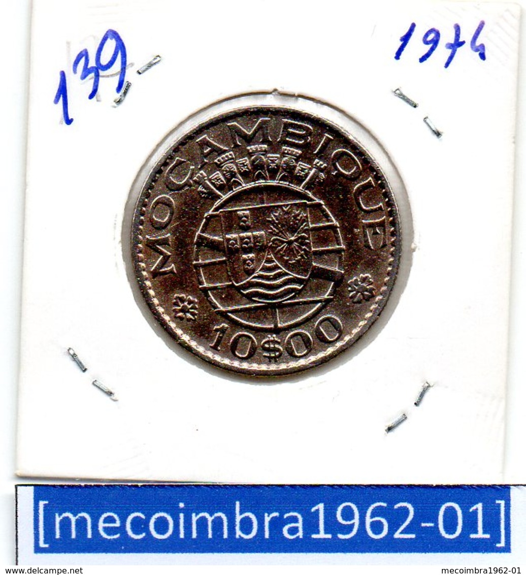 [*139*] - Ex/Colonia Moçambique Portugues 10 Escudos 1974 - Colonia - Mozambique