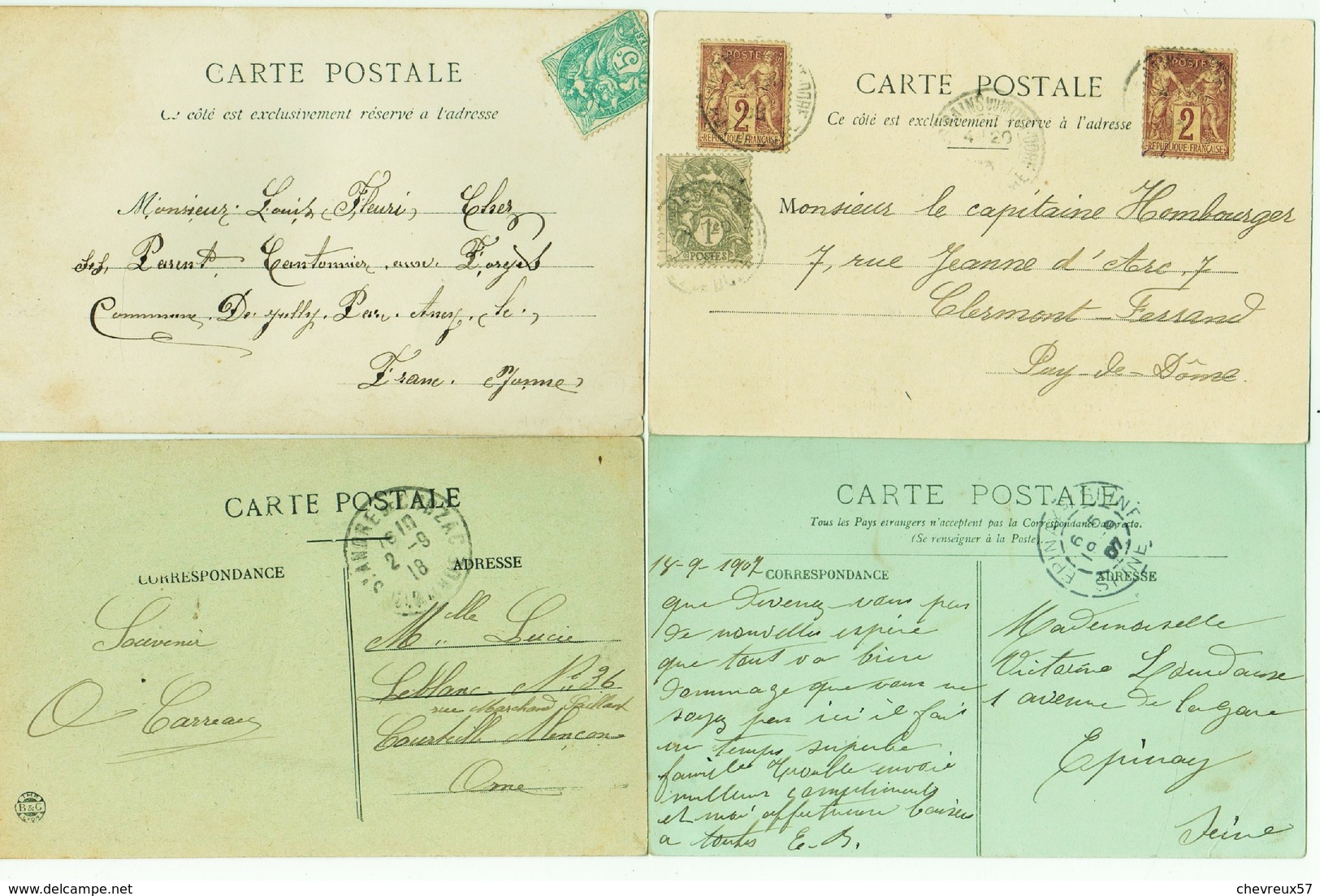 LOT 8 - VILLES ET VILLAGES DE FRANCE - 35 Cartes Anciennes - Villages & Villes - Fêtes - 5 - 99 Postcards