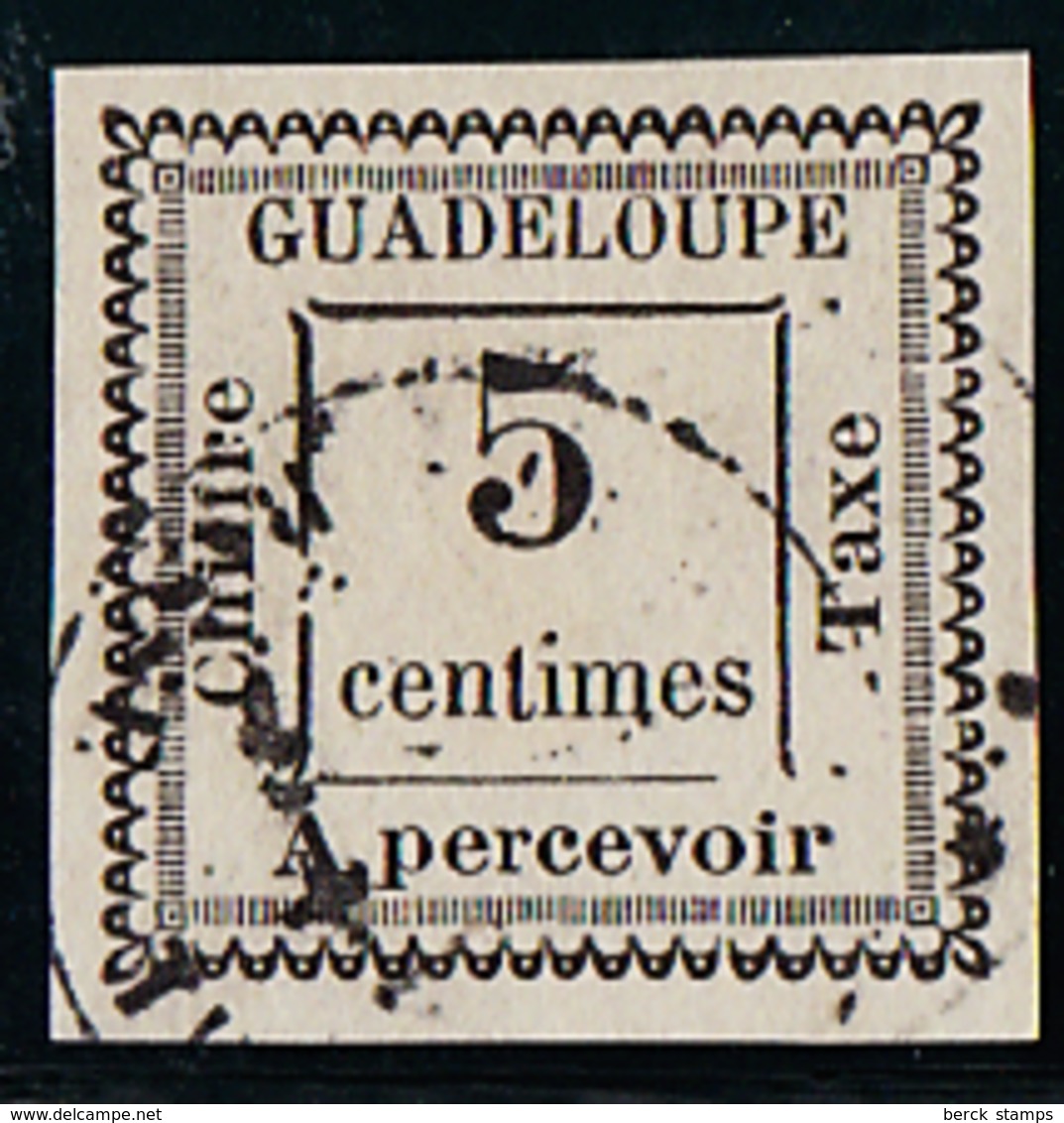 GUADELOUPE - TAXE N°  6 - 5 C BLANC - - Timbres-taxe