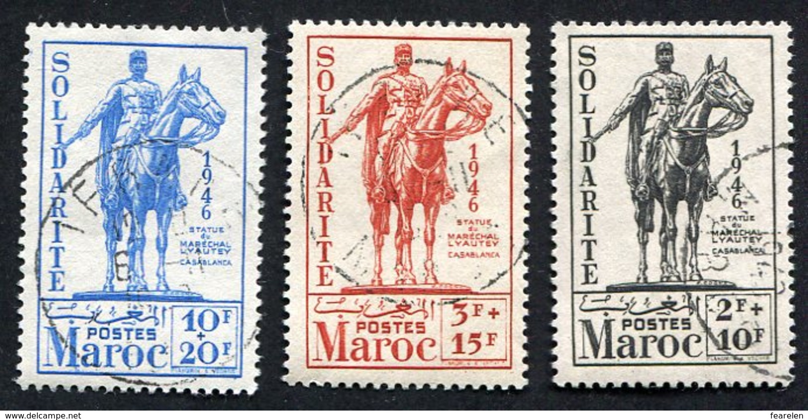 Colonie Française, Maroc N°241/3 Oblitérés, Qualité Très Beau - Used Stamps