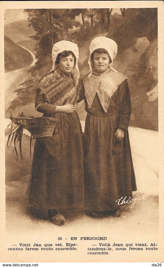 Personnages - 2 Femmes En Périgord - Carte Théojac N° 20 Non Circulée - Personaggi