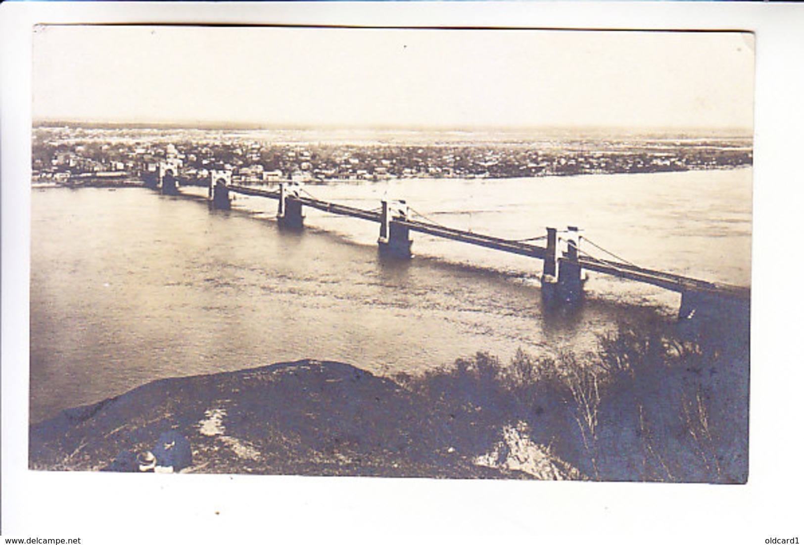 UKRAINE KIEV BRIDGE. GERMAN OCCUPATION 1918 Real Photo - Ukraine