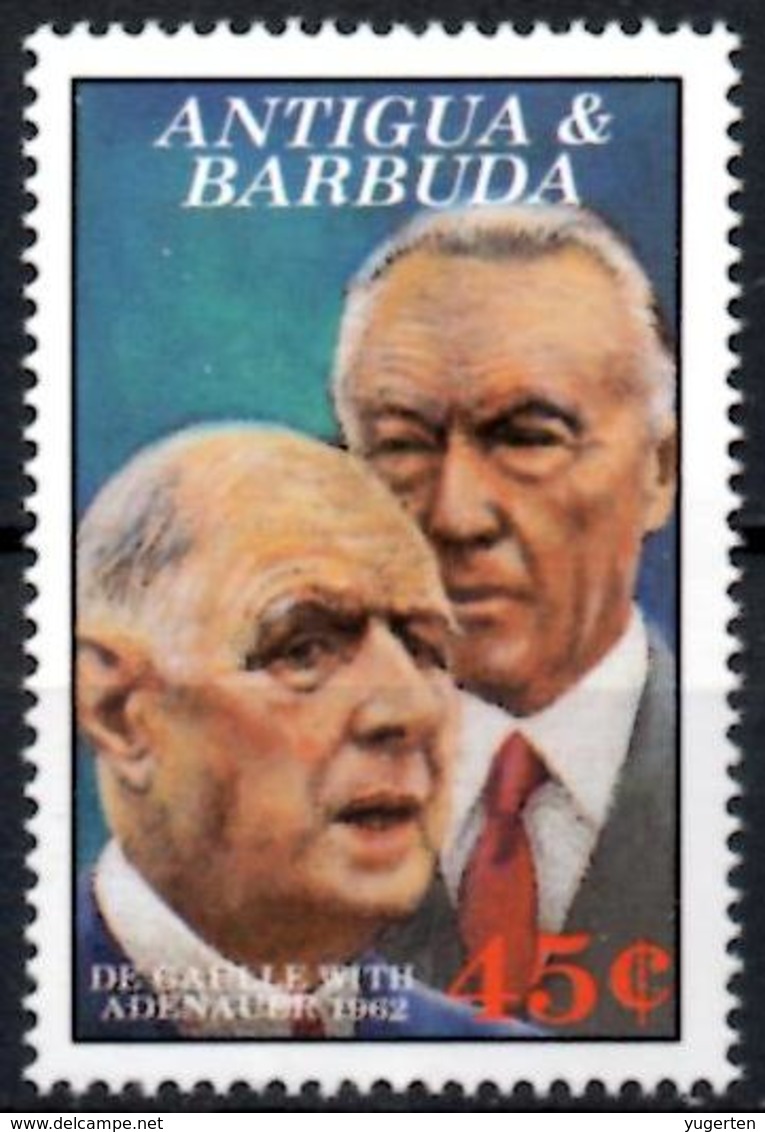 ANTIGUA & BARBUDA - 1v - Neuf - Mint - MNH** - Charles De Gaulle - Konrad Adenauer - De Gaulle (Général)