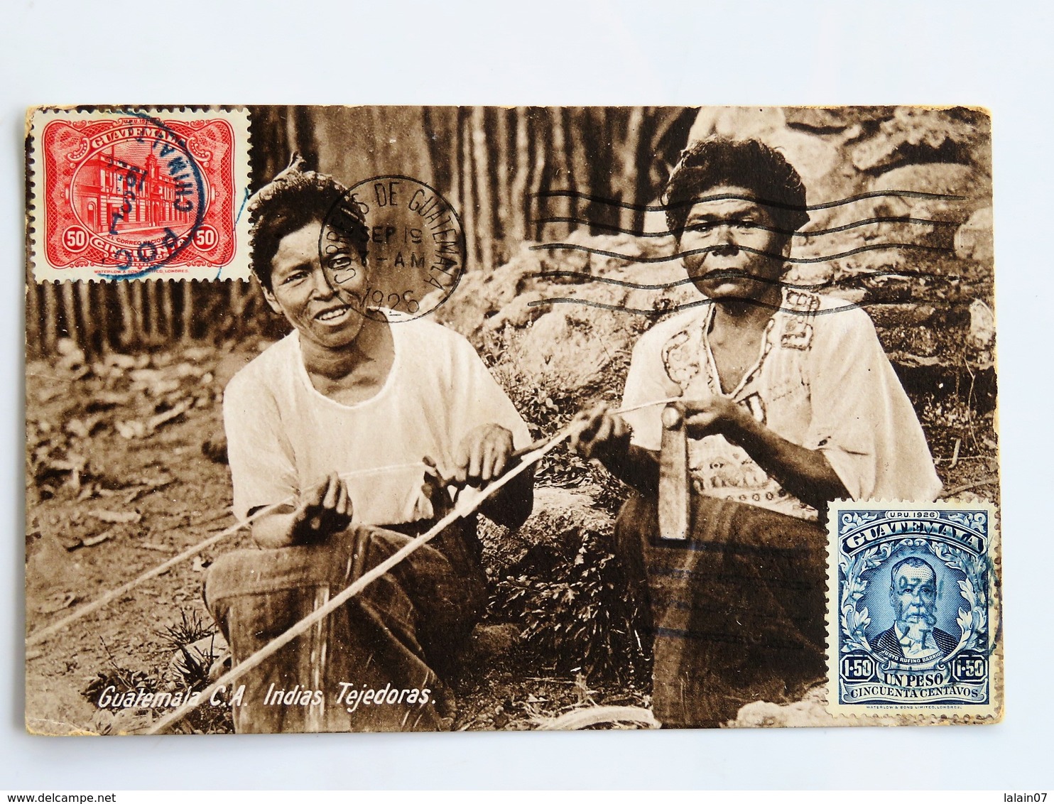 C.P.A. : GUATEMALA : Indias Tejedoras, 2 Sellos En 1926 - Guatemala