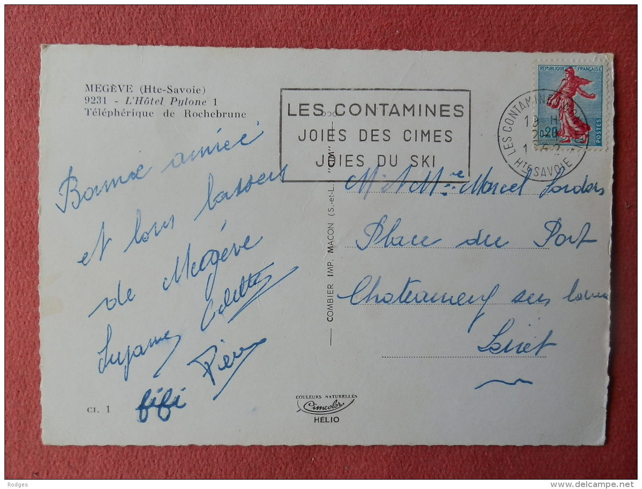 Dep 74 , Cpm  MEGEVE , 9231 , L'Hotel Pylone 1  , Téléphérique De Rochebrune  (18.02.435) - Megève