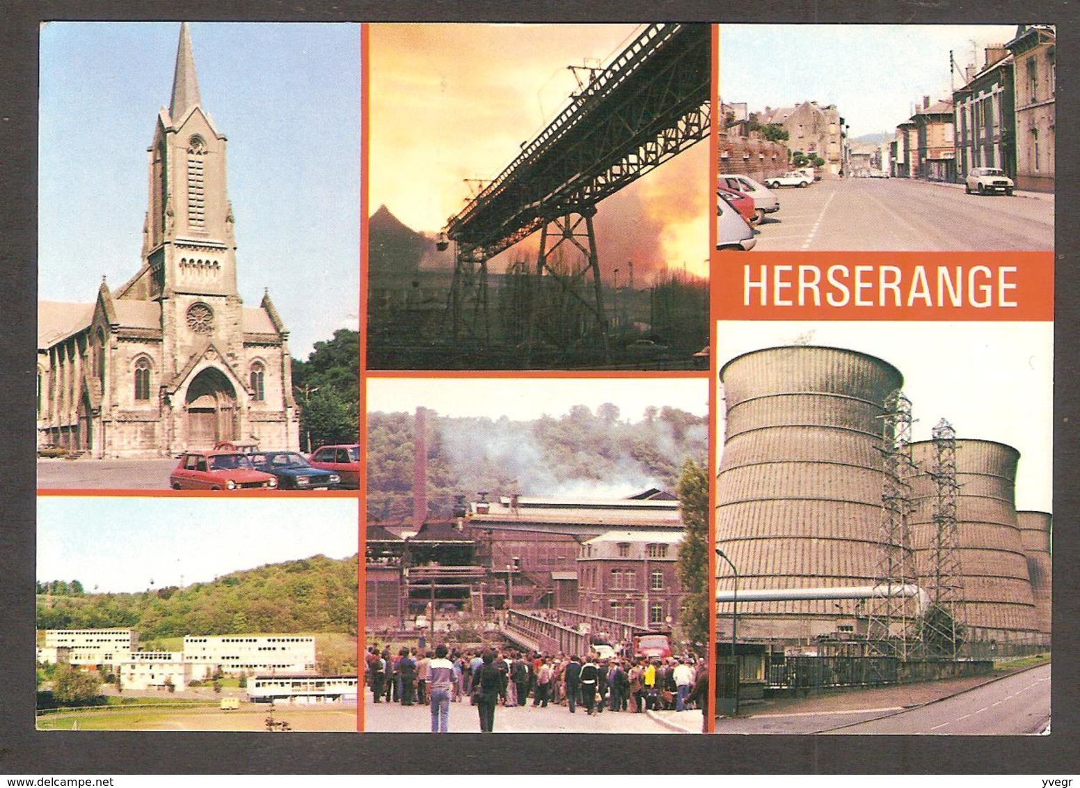 54440 HERSERANGE " L'Acier " L'église Notre-Dame, Rue De Paris, Le CES Longwy Nord-Est - Autres & Non Classés