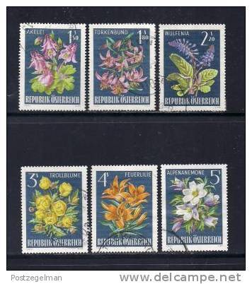 AUSTRIA 1966 Used Stamp(s) Alpine Flora Nrs. 1209-1214 (Serie Complete) - Used Stamps