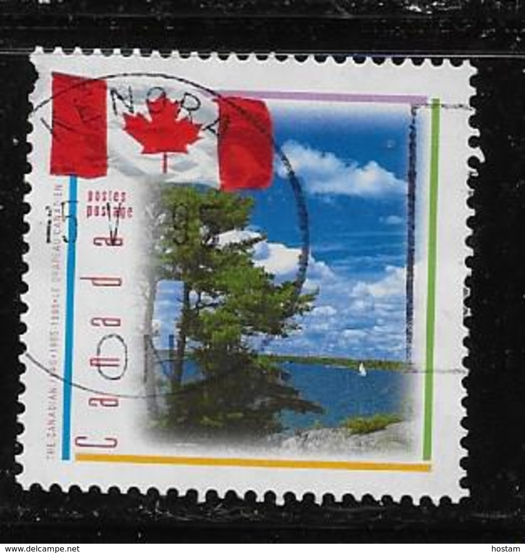CANADA 1995. USED  CANADIAN FLAG: FLAG WITH SCENE OF LAKE - Oblitérés