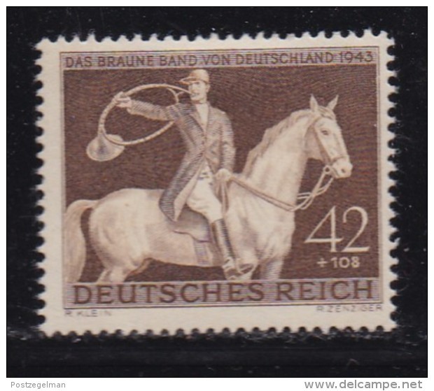 DEUTSCHES REICH, 1943, Unused Stamp(s), Brown Belt, MI 854, #16177 , - Unused Stamps