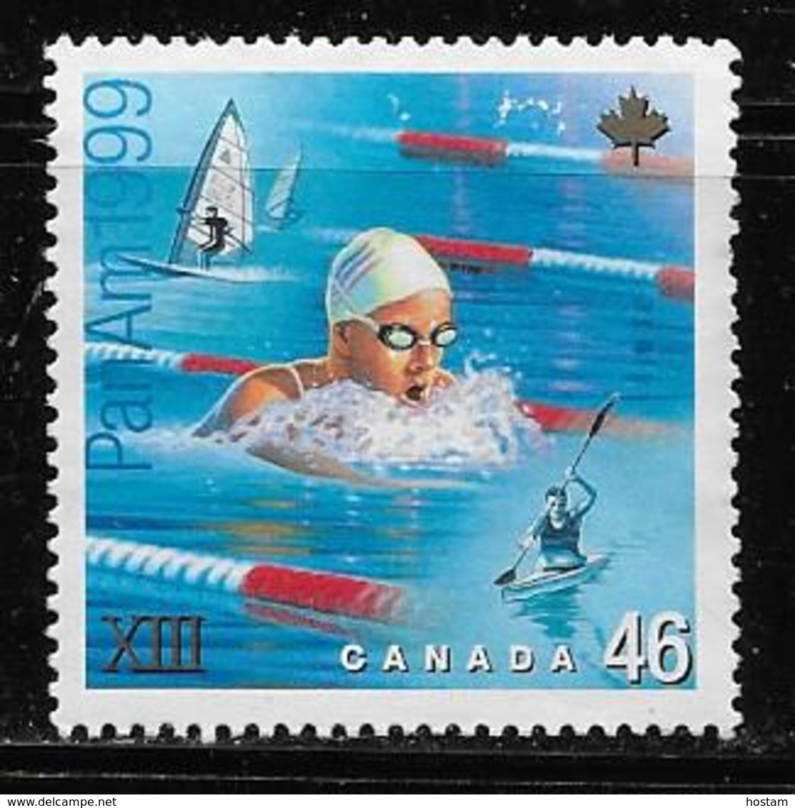 CANADA 1999. USED  # 1803  PAN AMERICAN GAMES: SWIMMING - Oblitérés