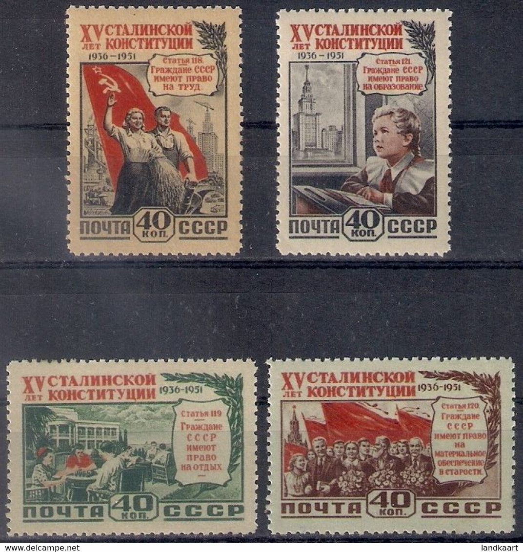 Russia 1952, Michel Nr 1627-30, MH OG - Ongebruikt