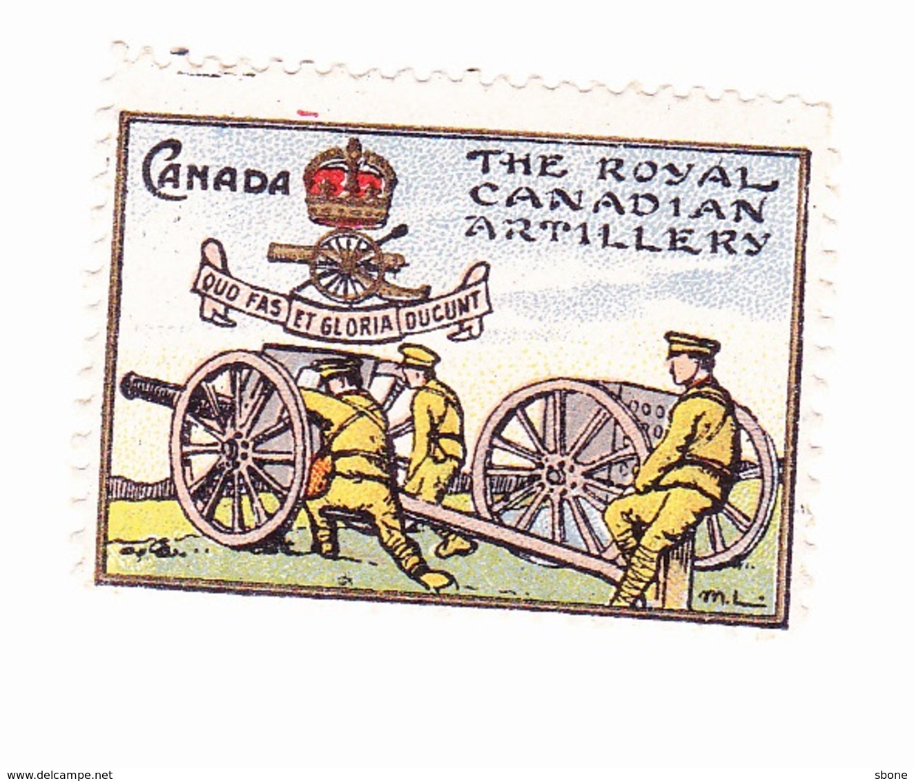 Vignette Militaire Delandre - Canada - The Royal Canadian Artillery - Vignette Militari