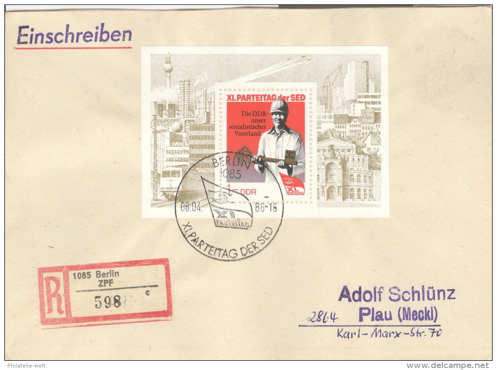 DDR Block 83 Auf R-FDC - Sonstige & Ohne Zuordnung