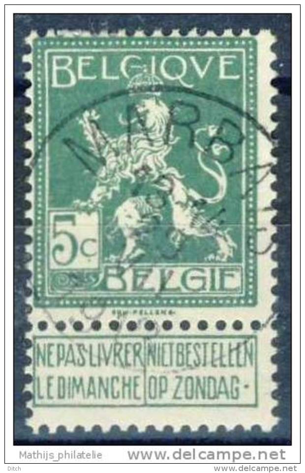 D- [DEL-260-14] O/used-N° 110 Obl Marbais TB - 1912 Pellens