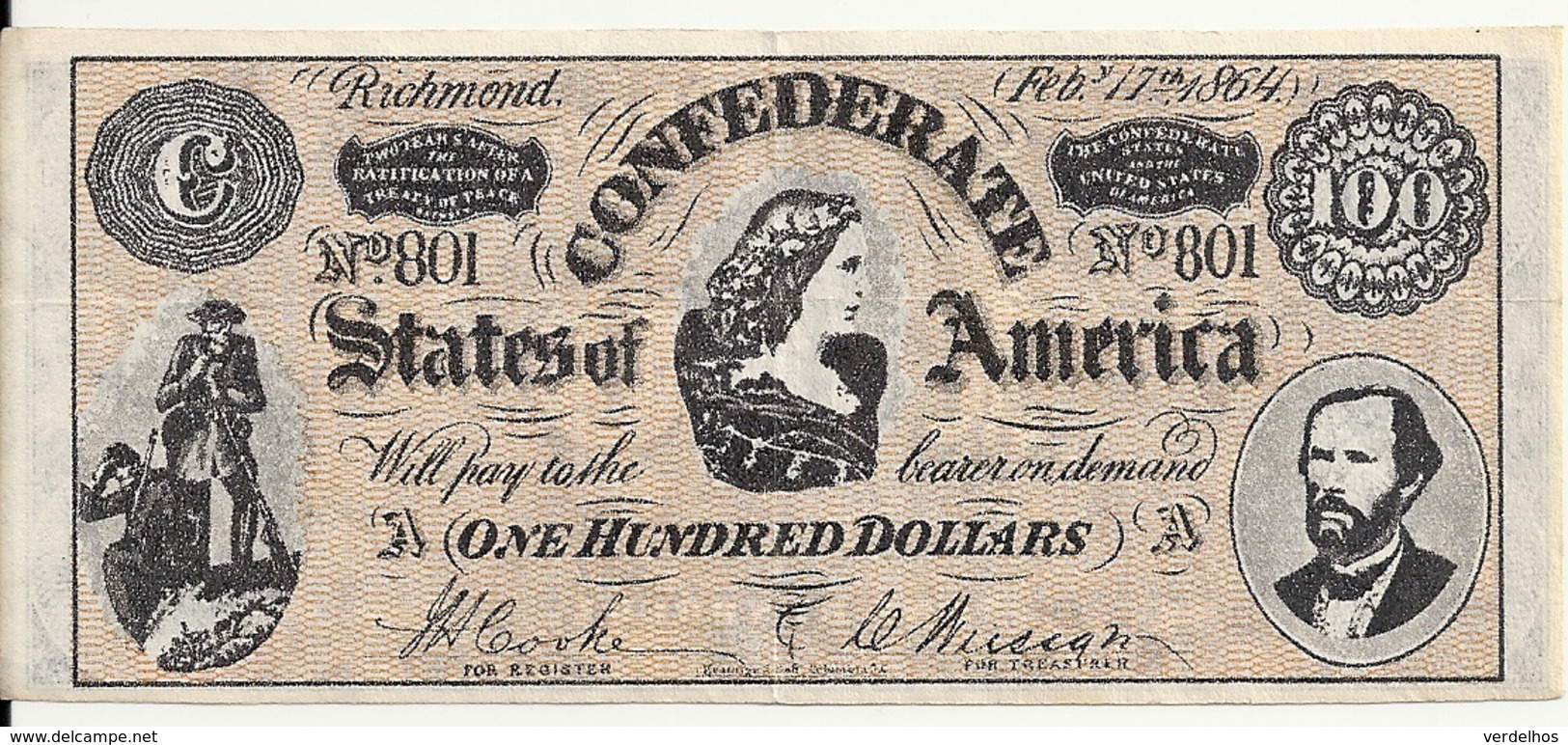 USA 100 DOLLARS 1864  Reproduction - Other & Unclassified