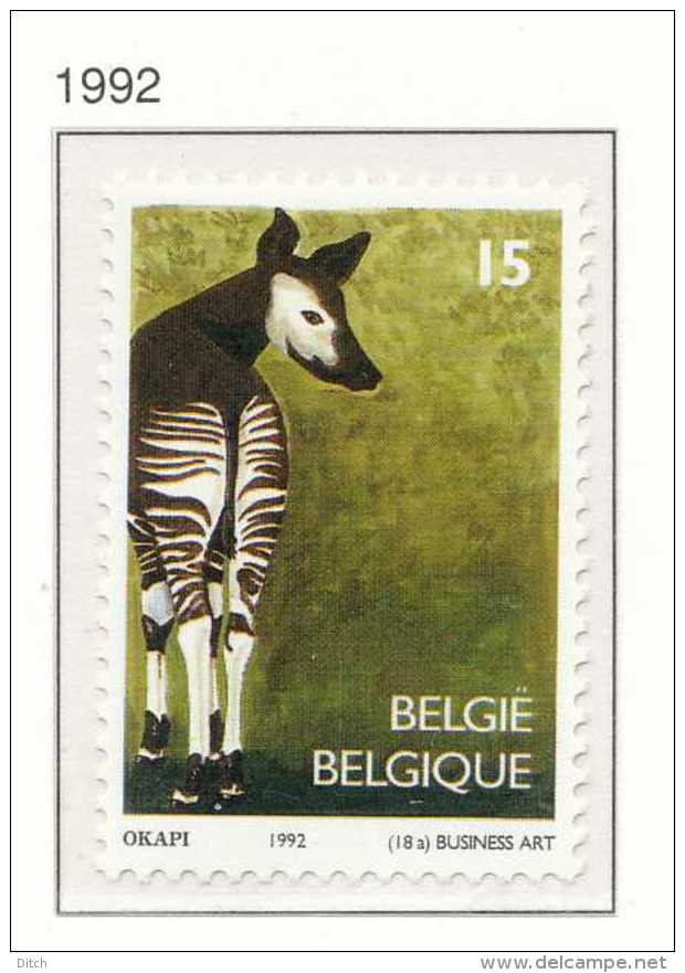 D- [153290] **/Mnh-[2486] Belgique 1992, 150 Ans Du Zoo D'Anvers, Animaux, Okapi, SNC - Autres & Non Classés