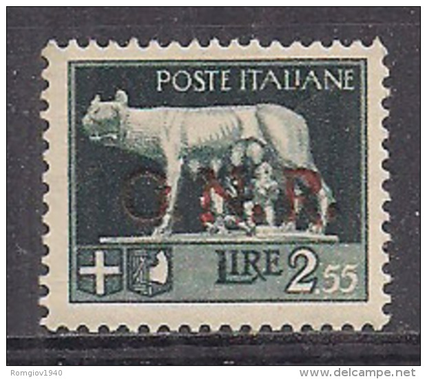 R.S.I. 1944  SERIE IMPERIALE SOPRASTAMPATO G.N.R. SASS. 483 MNH VF SOPRASTAMPA DA VERIFICARE - Neufs