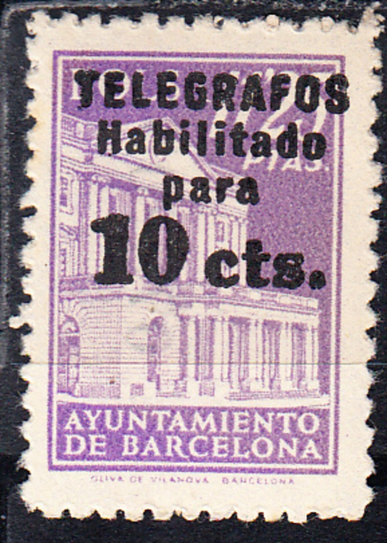 ESPAÑA.AYTº BARCELONA  1930. .EDIFIL Nº Telegrafo NE 10 CTS SOBRE 11,25 Pts. SOBRE .NUEVO  SIN   CHARNELA.CECI 2 Nº 131 - Barcelona
