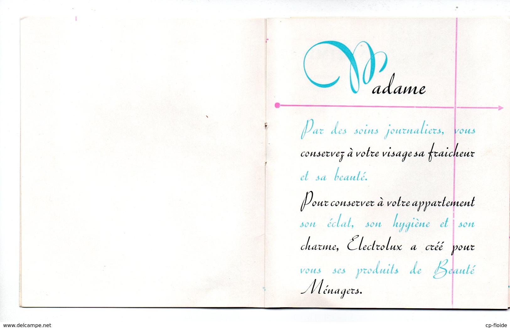 LIVRET . " LES PRODUITS DE BEAUTÉ MÉNAGERS ÉLECTROLUX " . DÉCAPANT, ANTIMITES, ENCAUSTIQUE, CIRE - Réf. N°18877 - - Other & Unclassified