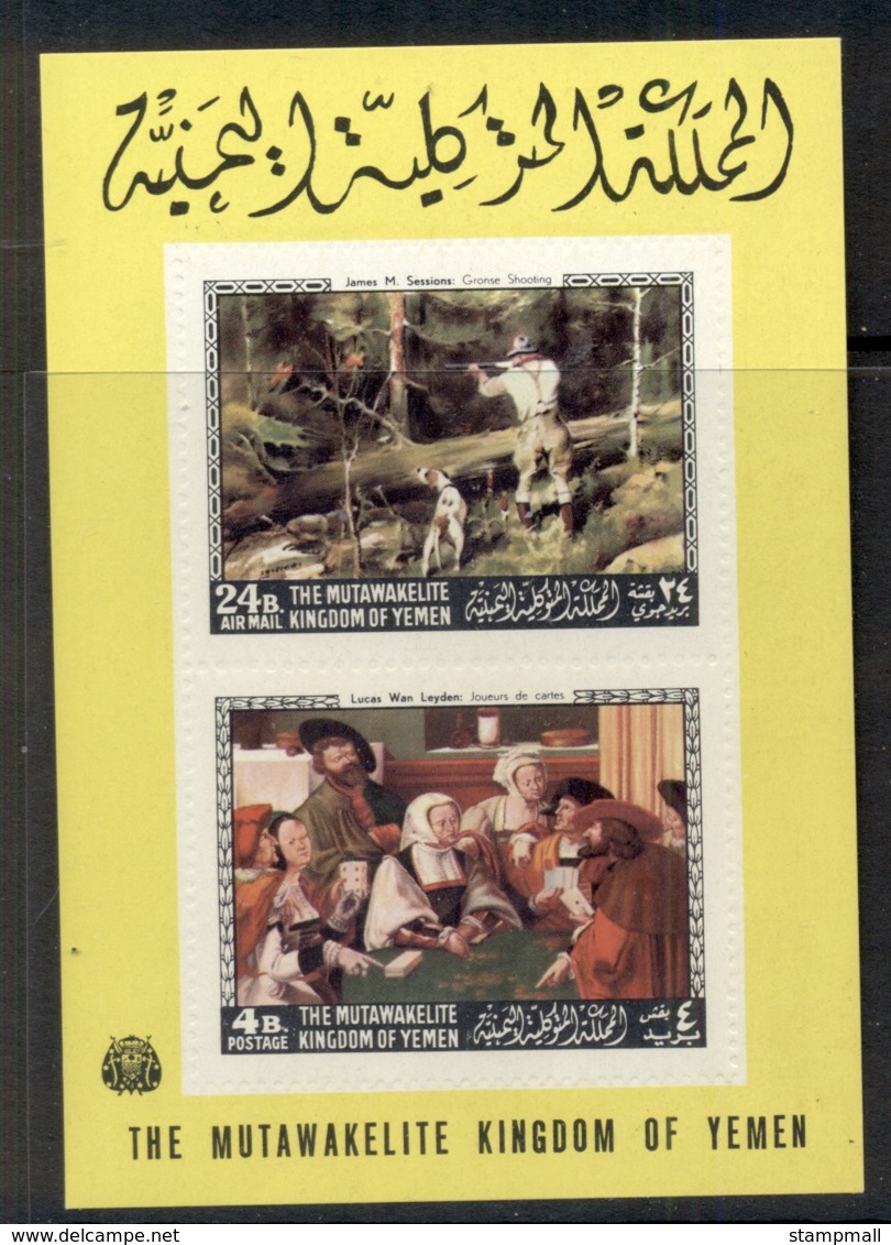 Yemen Kingdom 1968 Mi#MS123A Paintings By American & European Masters MS Embossed Perfs MUH - Yemen