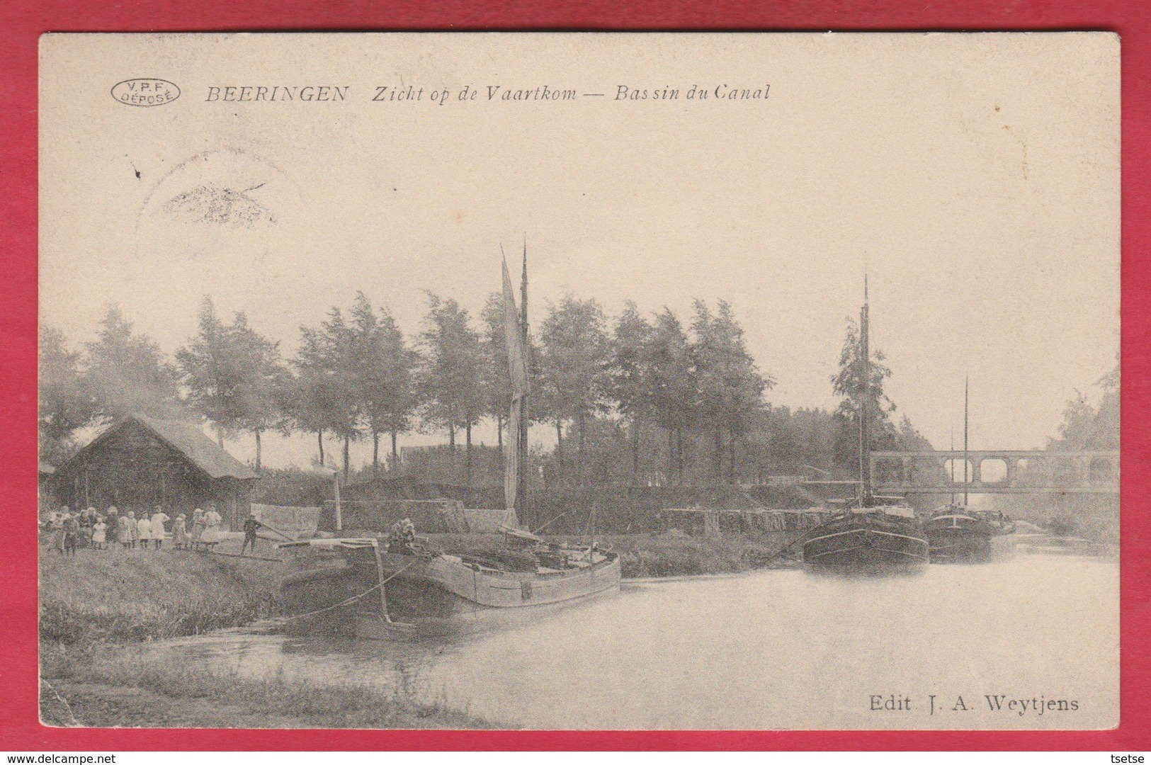 Beringen - Zicht Op De Vaartkom - 1912 ( Verso Zien ) - Beringen