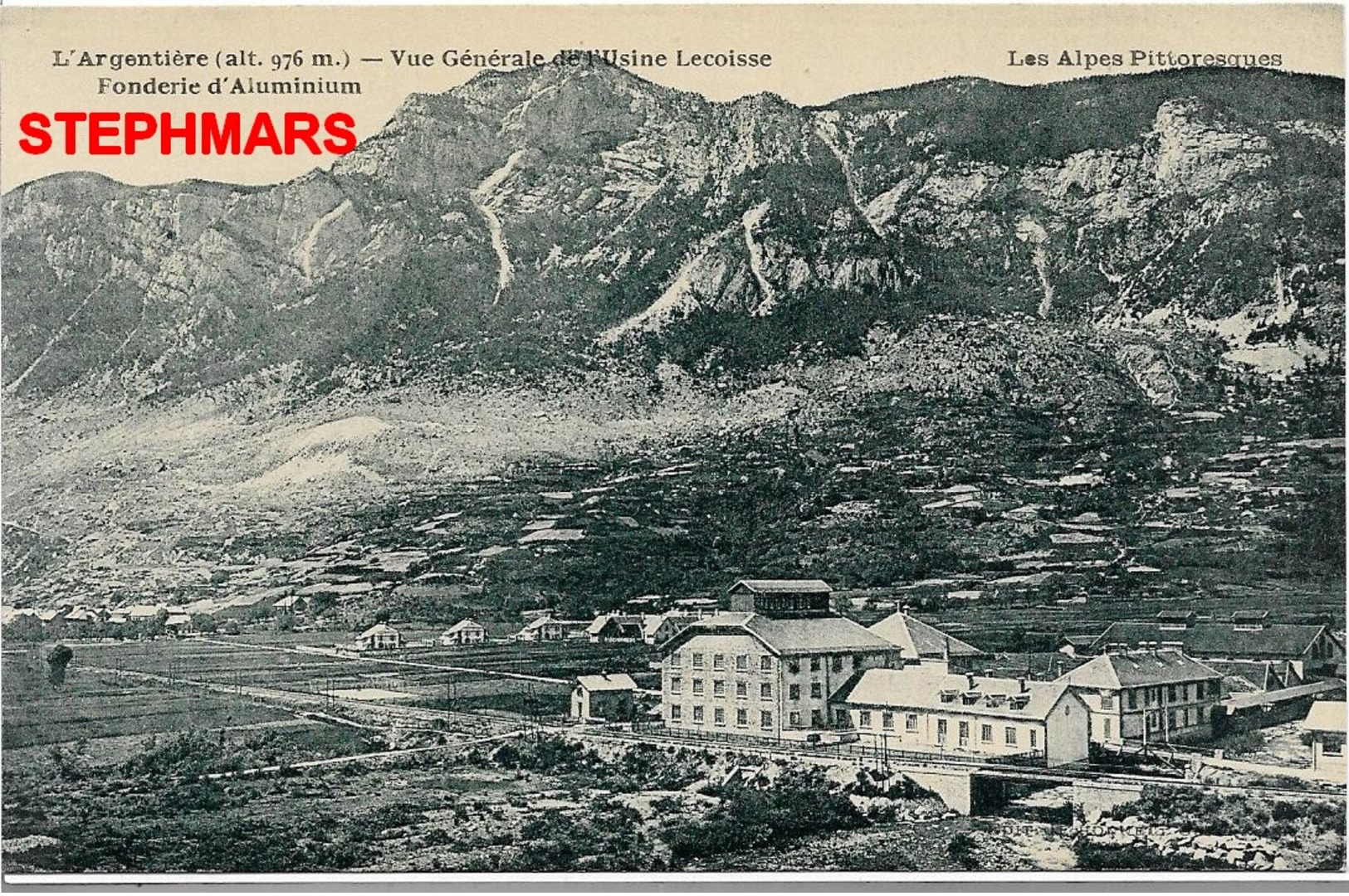 CPA 05 : L'ARGENTIÈRE - CARTE NEUVE - VUE GÉNÉRALE - USINE LECOISSE FONDERIE ALUMINIUM - édition Bonnet - L'Argentiere La Besse