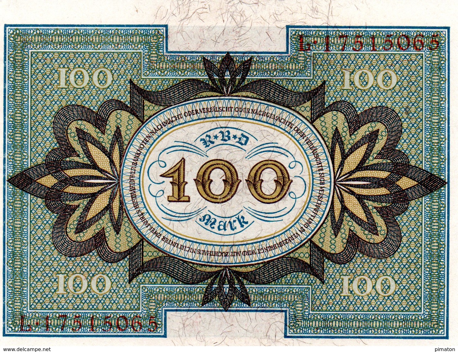 Reichbanknote  100 Mark - 100 Mark