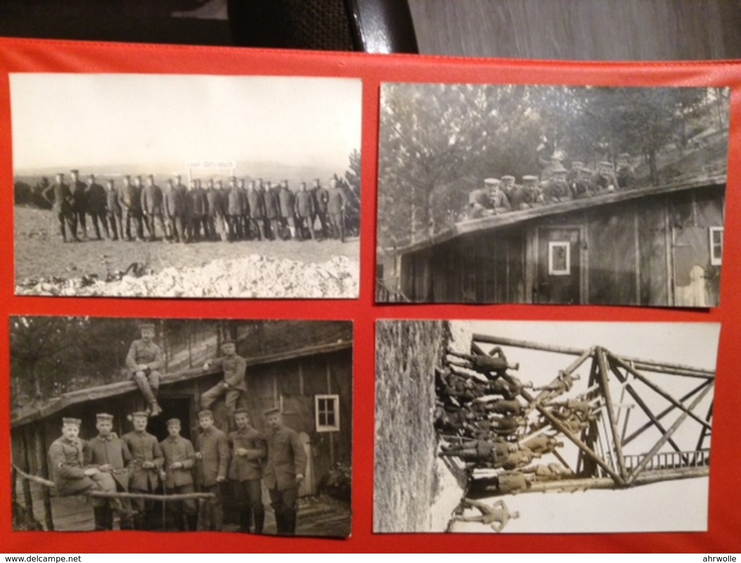 Fotos 4 AK WW1 Lager Wittelsbach Soldaten Mit Mütze Uniform Ca. 1917 - 1914-18