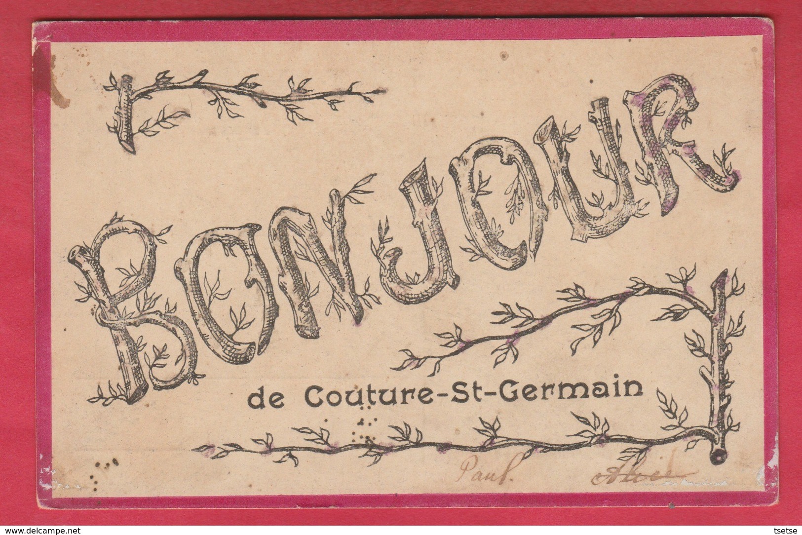 Couture-St-Germain - Bonjour De … - Jolie Fantaisie - 1907 ( Voir  Verso ) - Lasne