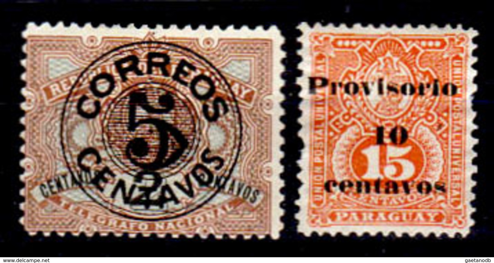 Paraguay-0007 - Emissione 1896-1898 (+/sg) Hinged/NG - Senza Difetti Occulti. - Paraguay