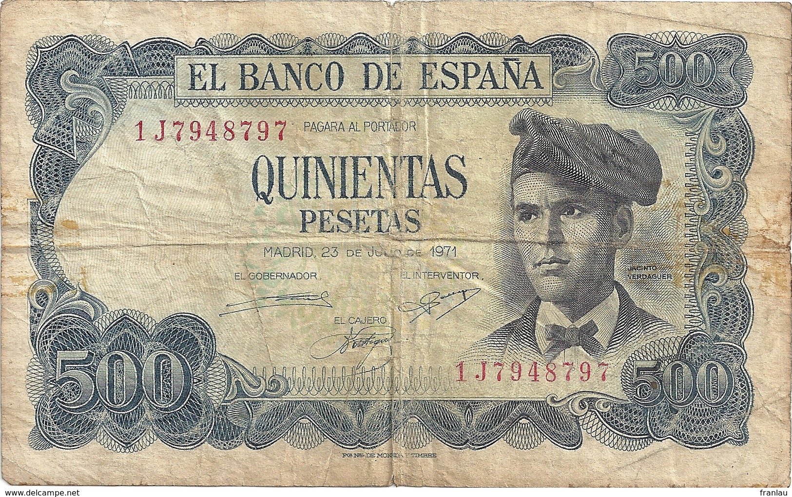 Espagne 500 Pesetas 1971 - 500 Pesetas
