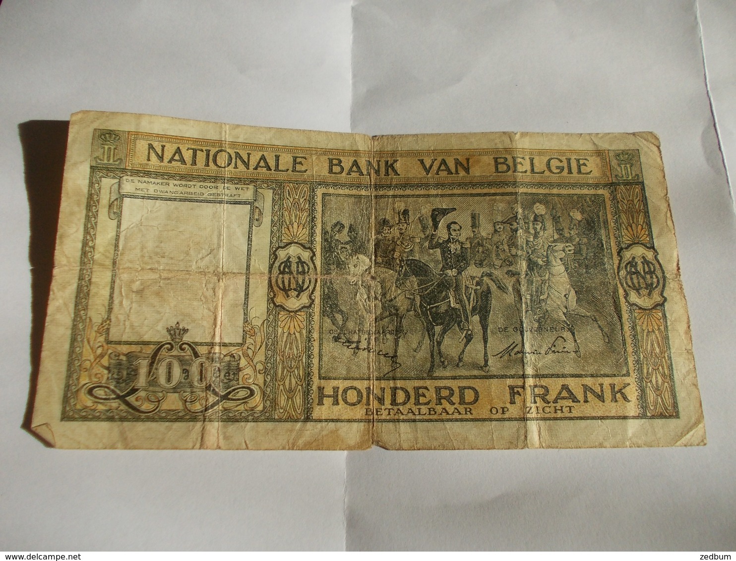 Billet Belgique 100 Francs 1949 Portrait Leopold - Altri & Non Classificati