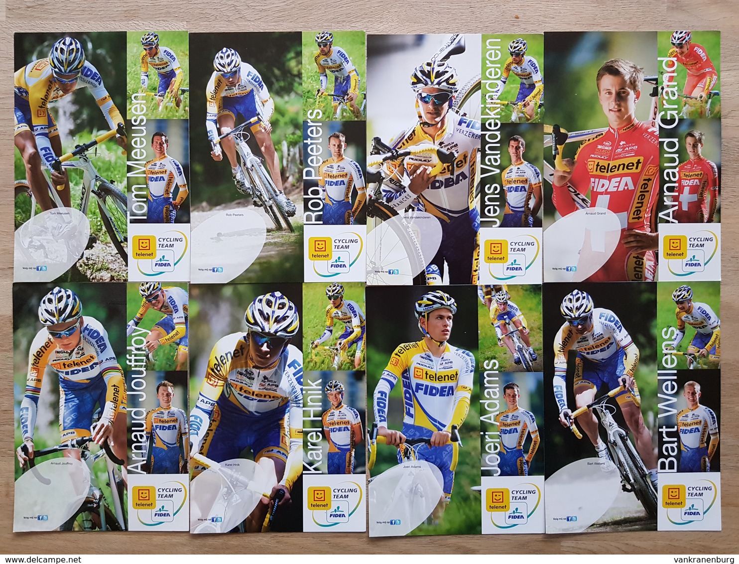 Telenet-Fidea - Cycling - Cyclisme - 2012 - 8 Cards - Cyclisme