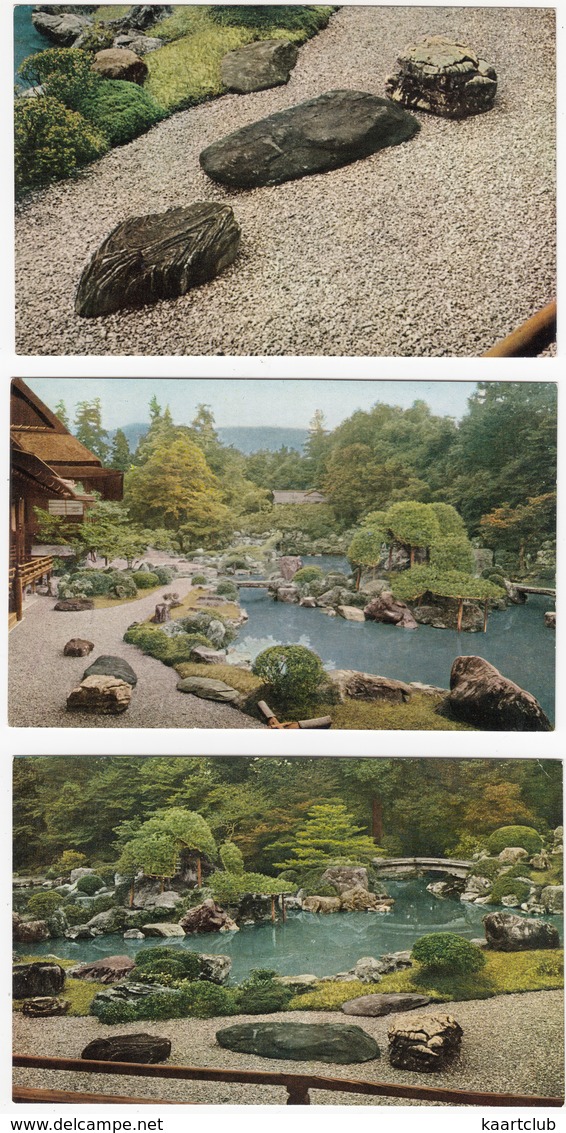 3 Postcards: GARDEN ( From Hoko Flower Viewing Building) - Sanpo-in Daigo Temple Kyoto   - (Japan) - Kyoto