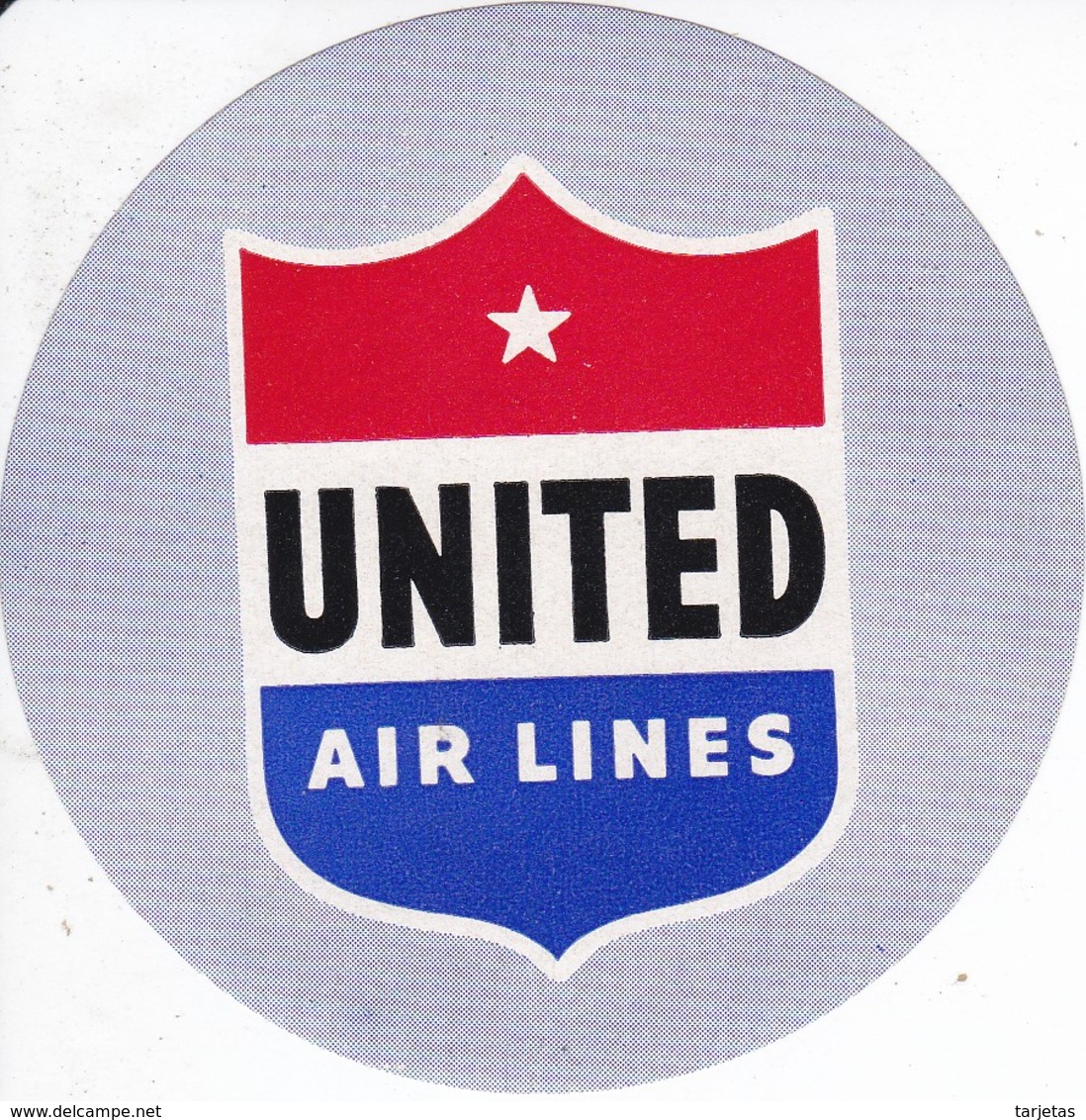 ANTIGUA ETIQUETA DE LA COMPAÑIA AEREA UNITED AIR LINES (AVION-PLANE) - Étiquettes à Bagages