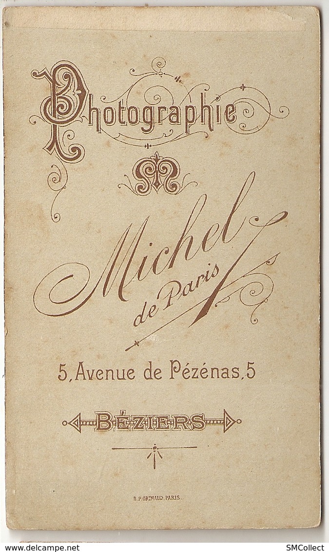 Béziers. lot de 14 photographies sur carton, . Pour la plupart (ou toutes) bitteroises. Voir description