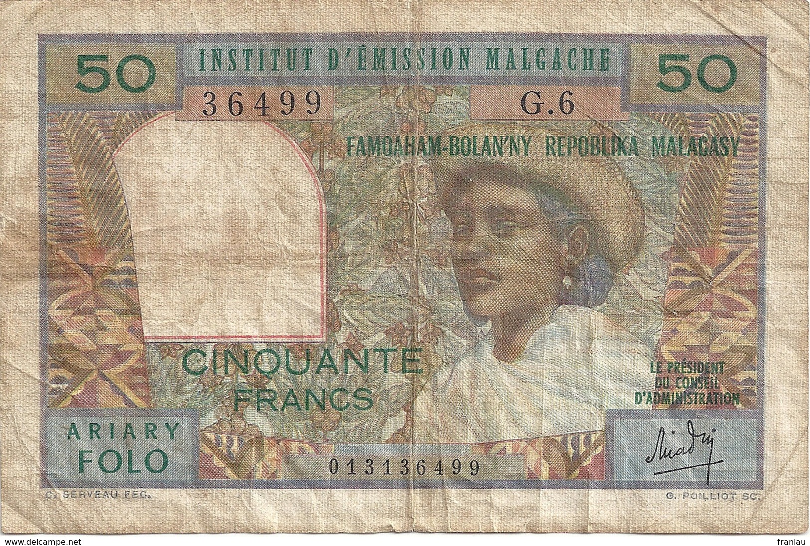 Madagascar 50 Francs (non Datè) - Madagascar