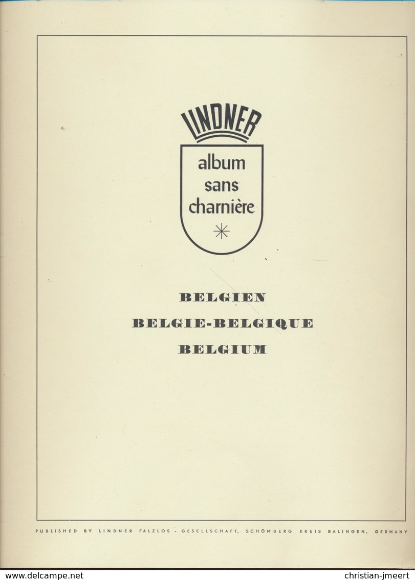 Album Belgique " Lindner" 1958/73 Environ 80/90 % Remplit MNH XX-prix Réduit-dernier Renouvellement - Collections (en Albums)