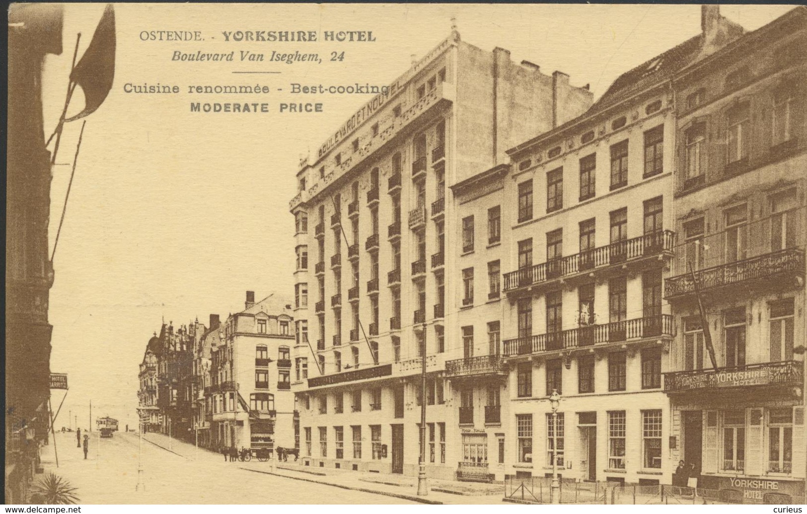 OOSTENDE * YORKSHIRE HOTEL * BOULEVARD VAN ISEGHEM * NIET VERZONDEN * 2 SCANS - Oostende