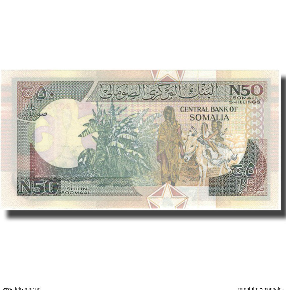 Billet, Somalie, 50 N Shilin = 50 N Shillings, 1991, 1991, KM:R2, SPL+ - Somalie