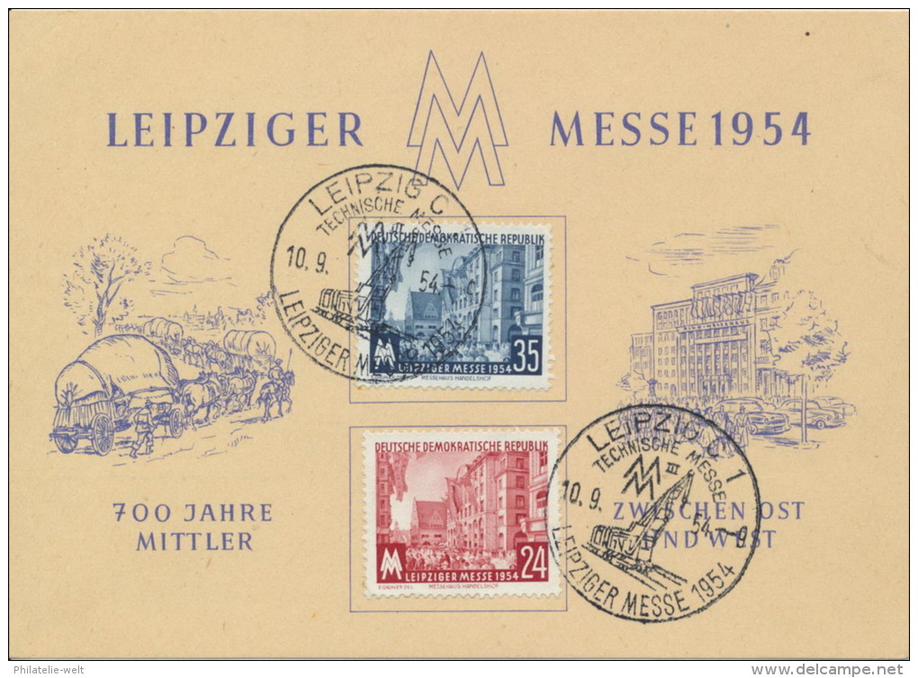 DDR 433/34 Auf Messesonderkarte Sonderstempel Leipzig - Briefe U. Dokumente
