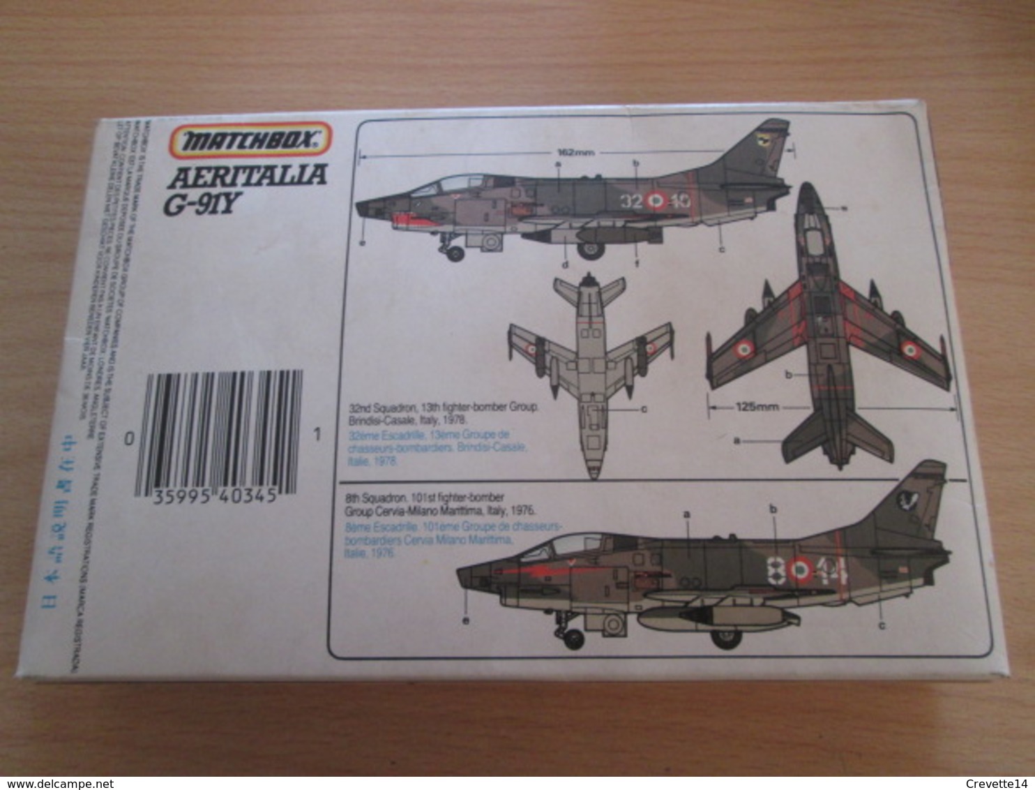 MAQUETTE COLLECTOR MATCHBOX FIAT G-91 : COMPLET PIECES TOUJOURS SUR GRAPPES  Manque Verrière - Avions