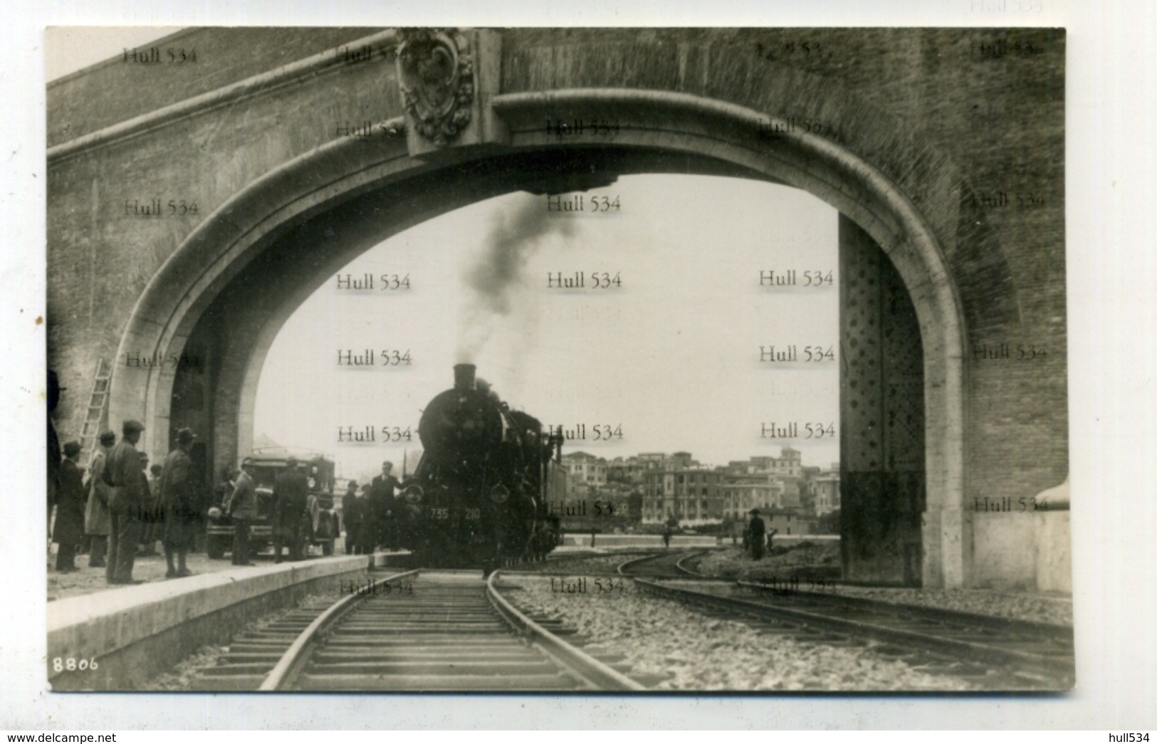 Vatican Rome Italy Steam Locomotive Entering Vatican Railway Station 1934 Postcard By Locomotive Publishing Co - Vatican