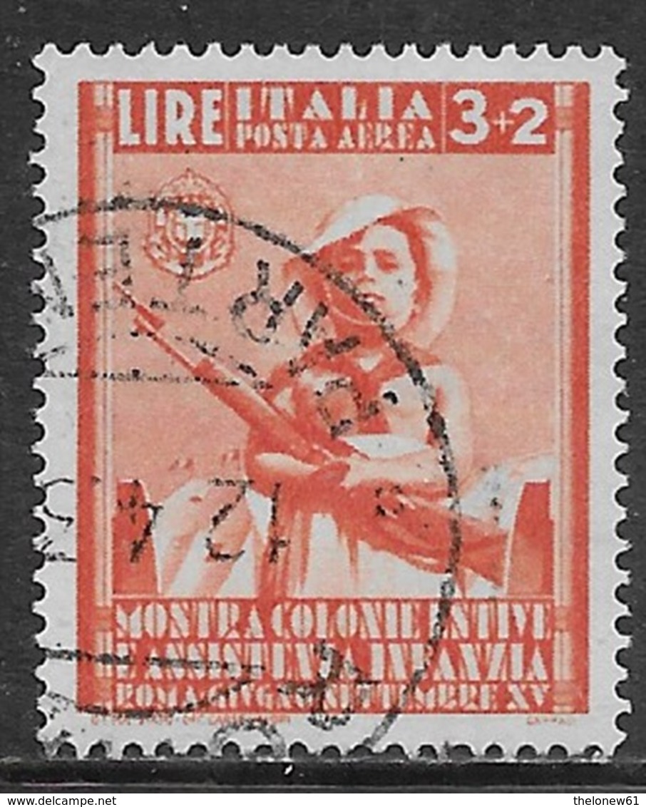 Italia Italy 1937 Regno Colonie Estive Aerea L3+L2 Sa N.A104 US - Posta Aerea