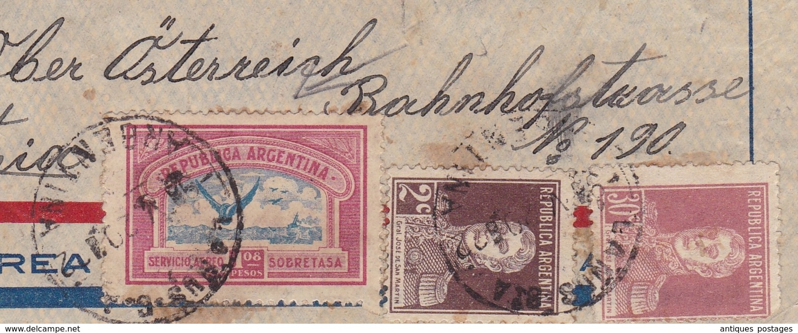 Lettre Lanús Argentine Argentina Buenos Aires 1932 Perg Österreich Autriche - Lettres & Documents