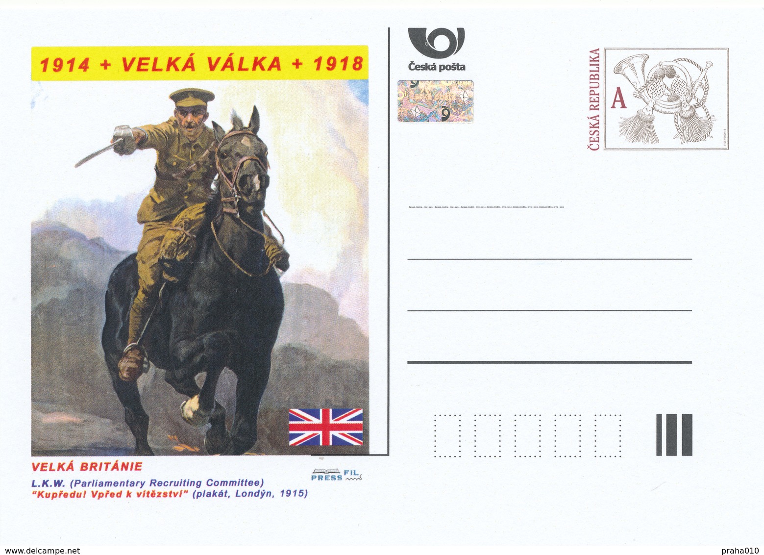Rep. Ceca / Cart. Postali (Pre2014/28) Grande Guerra (WWI) - 08 Regno Unito: L.K.W. "Avanti, Avanti Alla Vittoria ..." - Altri & Non Classificati