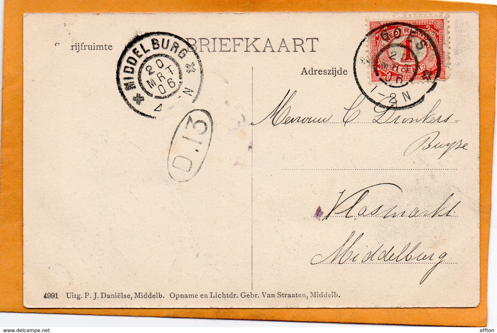 Goes Netherlands 1906 Postcard - Goes